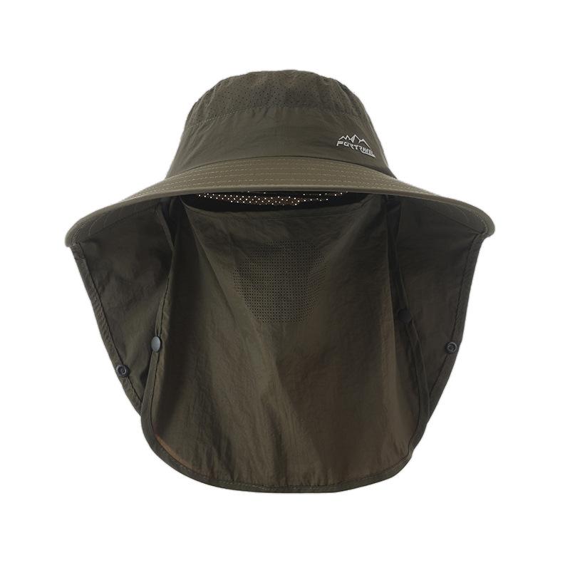 Spring and summer new high-quality shawl mask integrated sunscreen sunshade fisherman hat men's outdoor hiking hat
