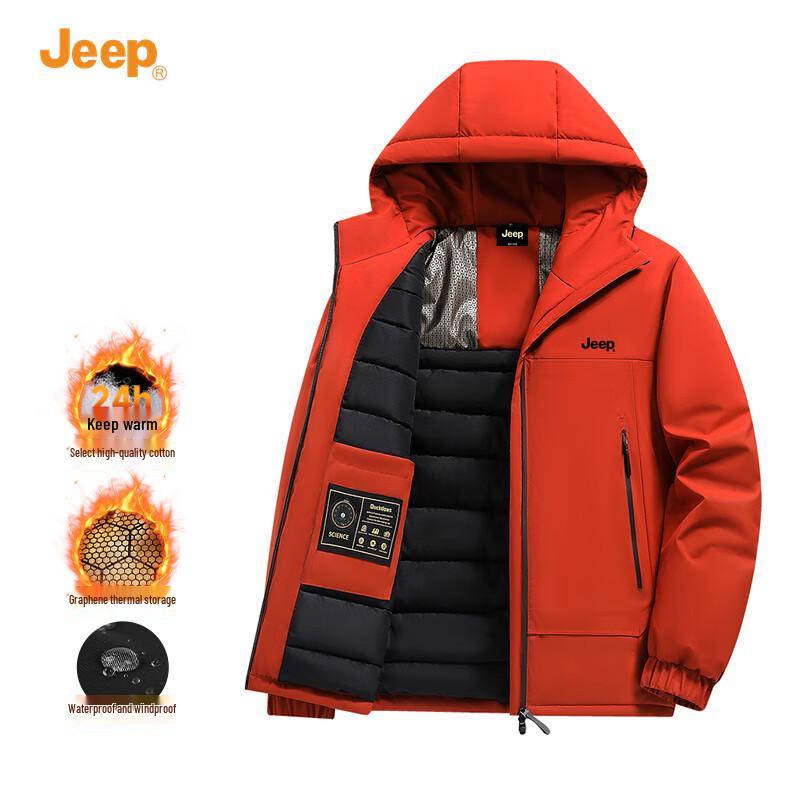 Jeep Men's Hooded Winter Padded Jacket