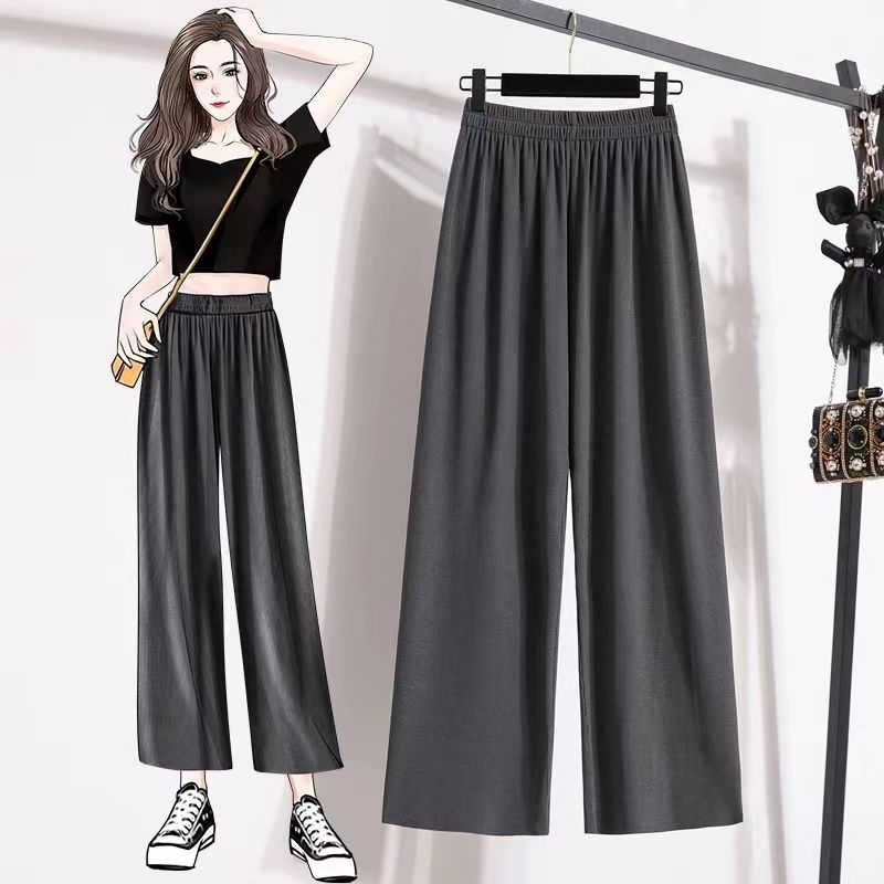 

100.00кг Грушевидные Ледяной шелк Большого размера Женская одежда Grey 2 Size XL [Suggested 65.00 kg-72.50 kg]]