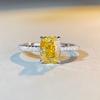 S925 Sterling Silver Pink Radiant Cut Flower Ring for Women - Cute, Sweet, INS Style.