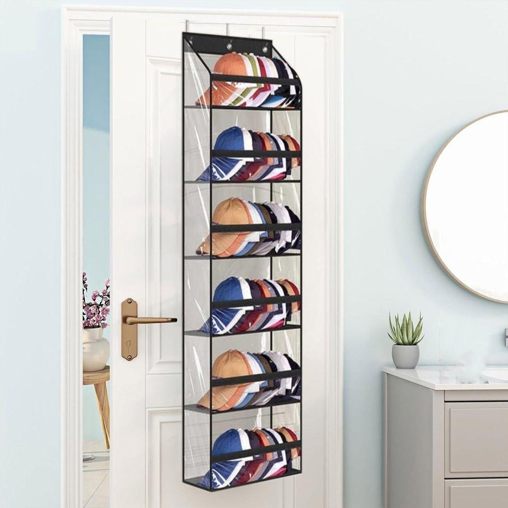 Wall Mounted Multi-layer Storage Bag Large Capacity Over The Door Organizer  Holds Up To 72 Caps