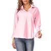 Fashion Womens Solid Color V-Neck Shirts Casual Flared Sleeve Long Sleeved  Top