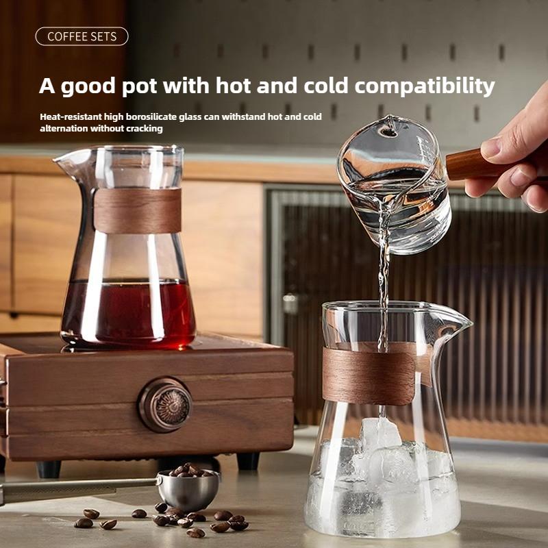 Coffee & Tea Brewer Heat-Resistant Borosilicate Glass,Pour Over Coffee Maker Tool Dripper,Coffee Brewing Pot,for Home Office