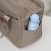 Solid Lunch Bag with Aluminum Foil Interior Zipper Closure, Large Capacity Portable Work Tote Bag, Storage Bag, Handbag