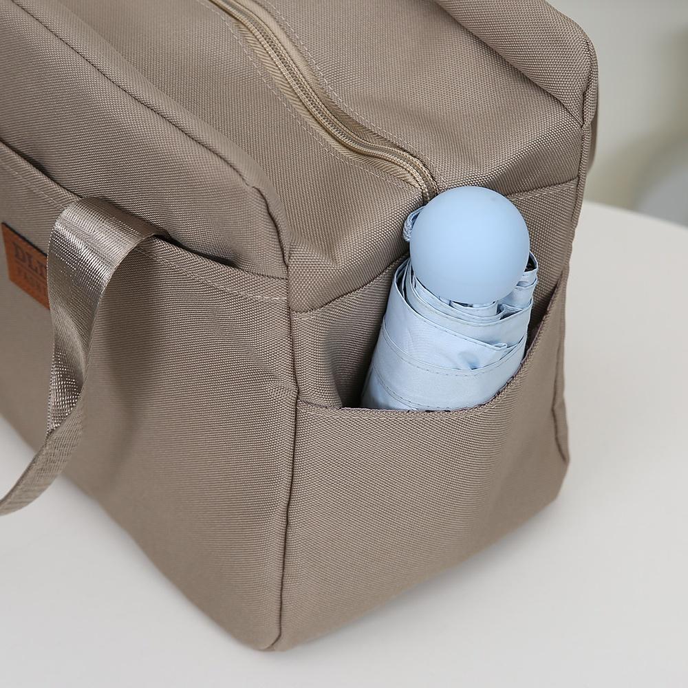Solid Lunch Bag with Aluminum Foil Interior Zipper Closure, Large Capacity Portable Work Tote Bag, Storage Bag, Handbag