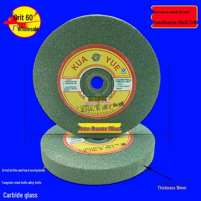 Multi-Material Grinding Wheel: White Corundum, Brown Corundum, Green Silicon Carbide - Perfect for Bench Grinders and Knife Sharpeners