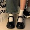 With Skirt Temperament Single Shoes Women's 2025 New Small Leather Shoes Spring and Summer British Style Light Mouth Thick Heel Thick Sole Mary Jane S