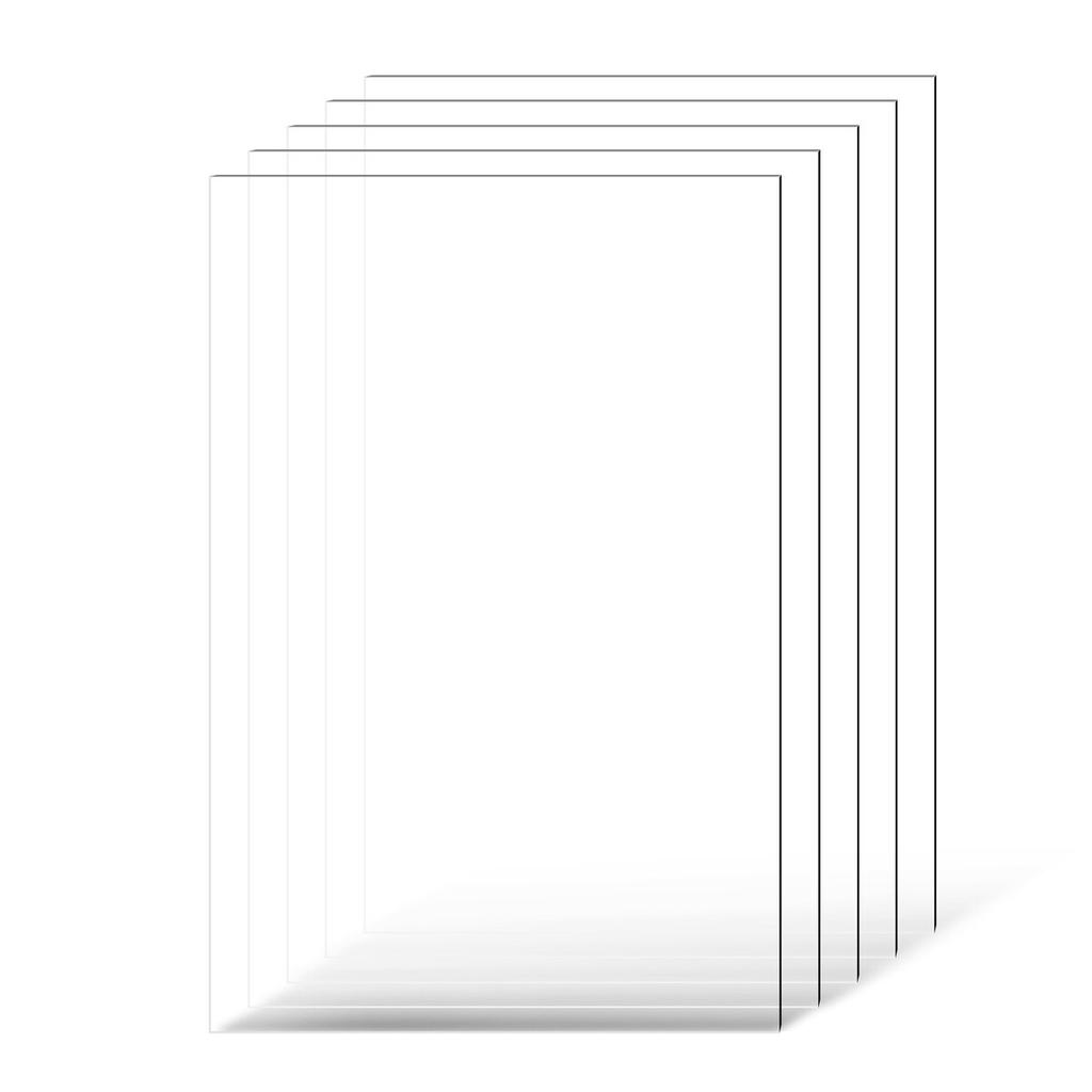 5-Pack PET/Plexiglass Sheets 24 X 36 Inch Plastic Sheets 0.04 Inch Thick