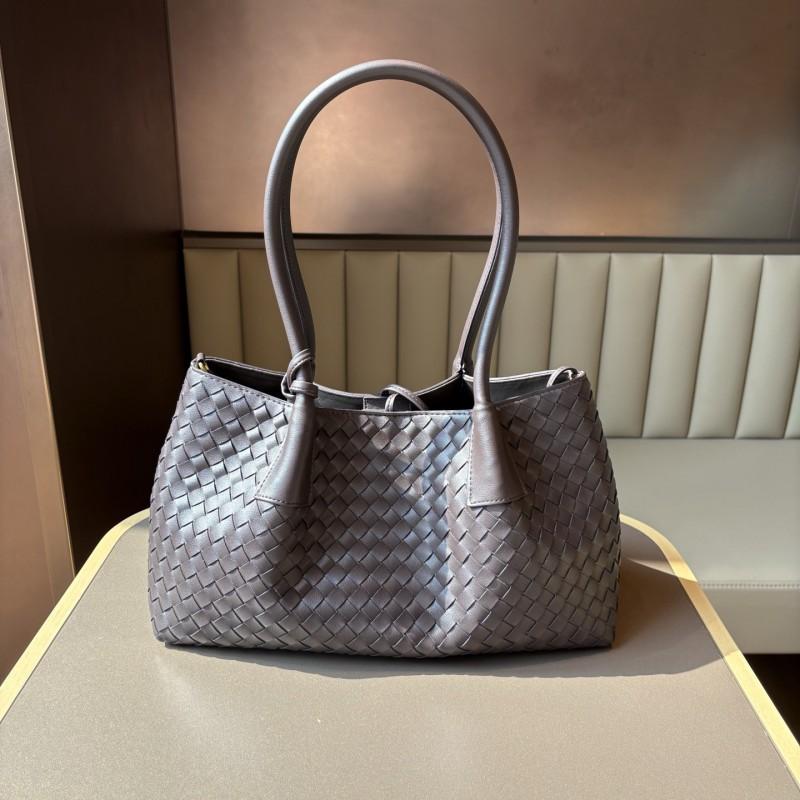 2026 New Black Woven Pattern Large-capacity Tote Bag Women s High-quality Commuter Handbag 34x20x14cm коричневый