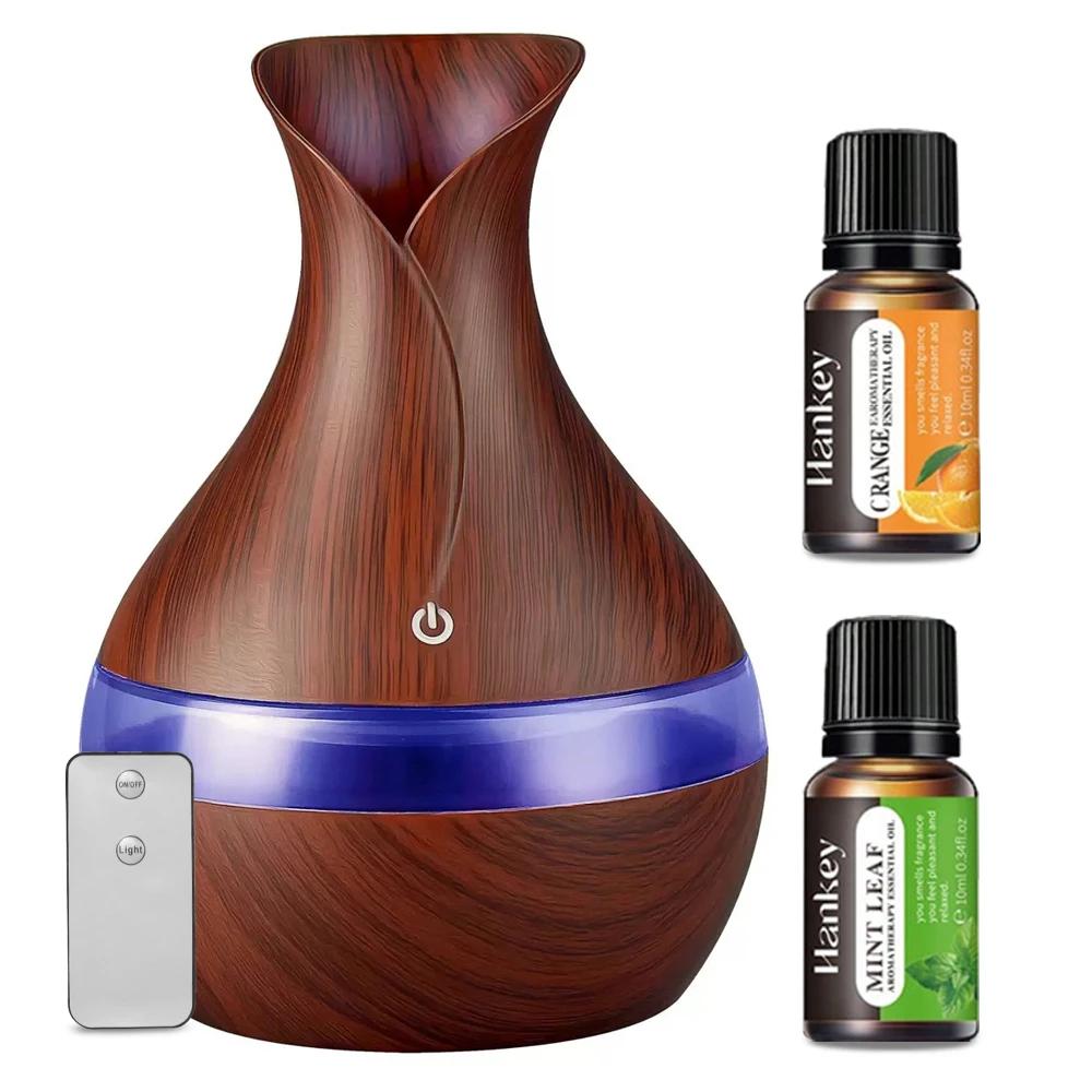 300ml Wood Grain Humidifier Aroma Diffuser Atomizer USB Household Humidifier Hydrating Instrument Desktop Humidifier