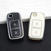 Tpu Car Key Case For Volkswagen Vw Polo Golf Passat Tiguan Beetle Caddy 2/3 Buttons Key Cover For Skoda Octavia Seat Leon Altea