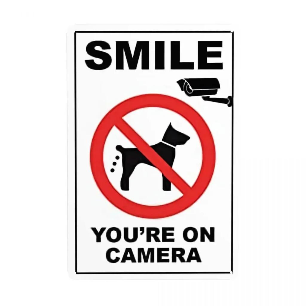 NO Dogs Allowed Metal Tin Sign Retro No Dog Poop Sign Tin Decorative Signs Plaques Club Cafe Restaurant Man Cave Bar Metal Plate
