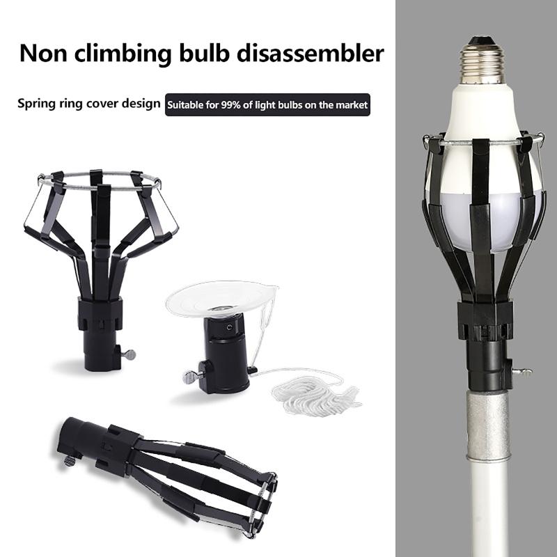 Aerial Bulb Changer Telescopic Handle Simple Twisting Installation Tool for Office and Home Use