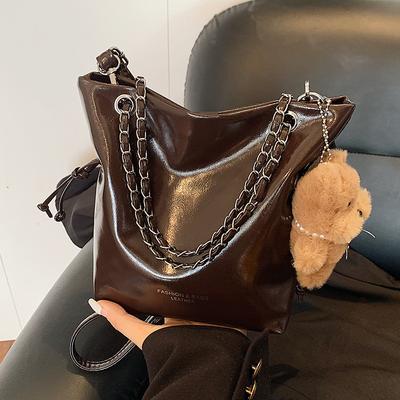 Kette Umhängetasche, Hoher Erscheinungsgrad, Pendler-Handtasche, Schlichter und modischer Bucket Bag
