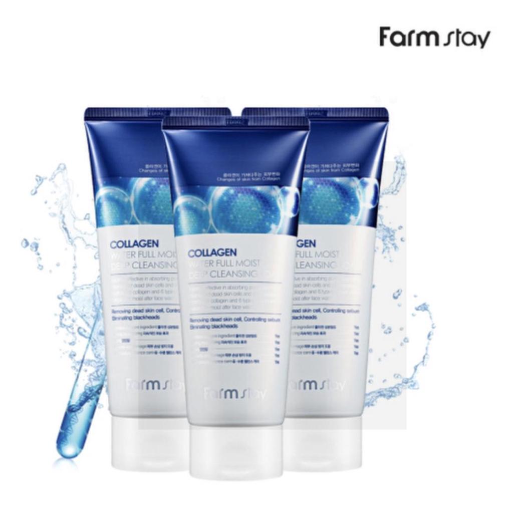 collagen water full moist deep cleansing foam