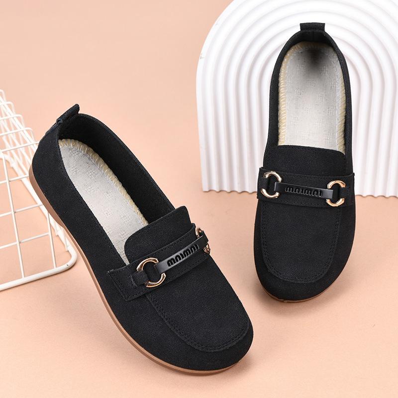 

2025 spring new Doudou shoes women s flat casual one-pedal mother shoes fashionable versatile single shoes 41