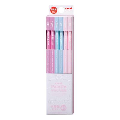 Mitsubishi Pencil Uni Palette Practice Pencil 4B Pastel Pink 1 Dozen