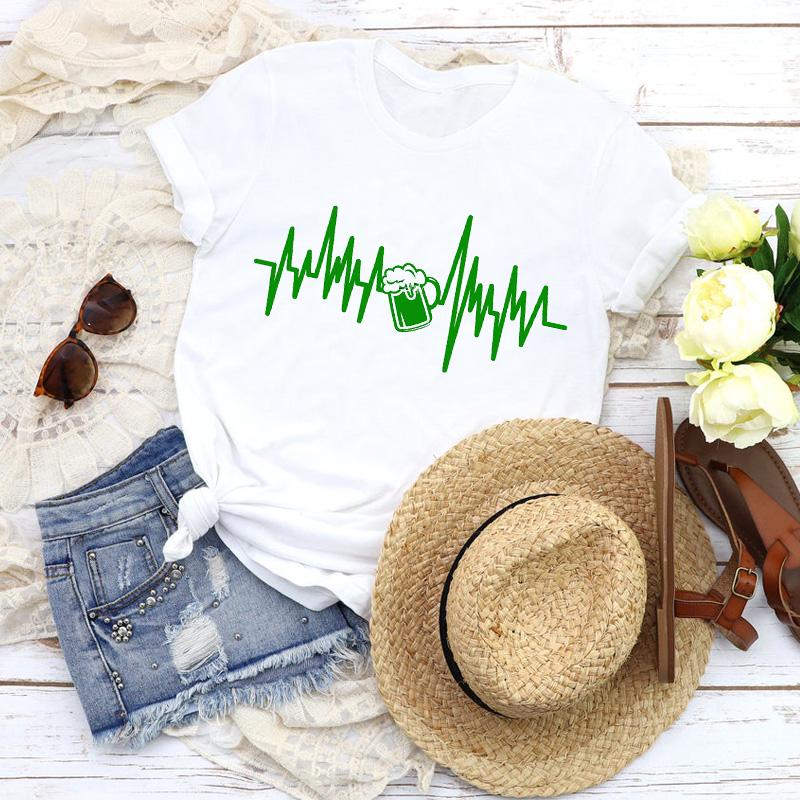 Fashion Women T-Shirts Graphic Baseball Basketball Heartbeat Tops Femme Tshirt Harajuku Summer O-Neck Casual Tee Ladies Clothing