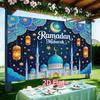 Toile de fond 2D pour la célébration du Ramadan, Fond photo Mosquée Croissant de Lune