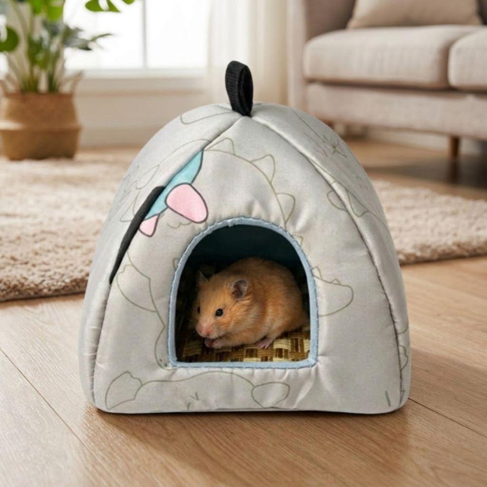Breathing Hamster Cool House Cartoon Print Animal Hideout Universal Fit Guinea Pig Nest  All-season