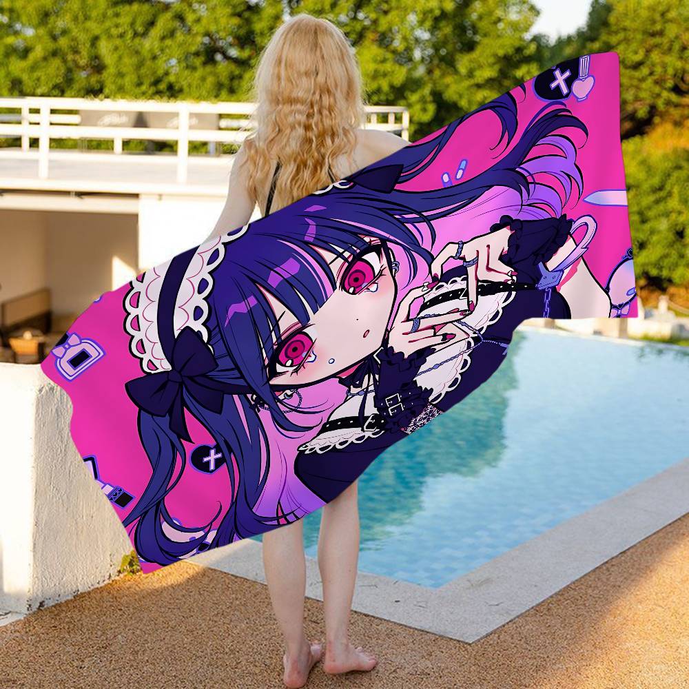 Popular J-Jirai K-Kei Fashion Microfiber Printed Beach Towel Mountain Climbing Yoga Beach Swimming Running Absorbent Soft Towel