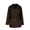Vintage Brown Suede Jacket Women Elegant Fashion Coat Fall Winter