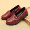 Fashion Spring Soft Soled Mother Black Single Shoes Genuine Leather Non-slip Casual Comfortable Middle-aged Ladies Flat Shoes Women Shoe