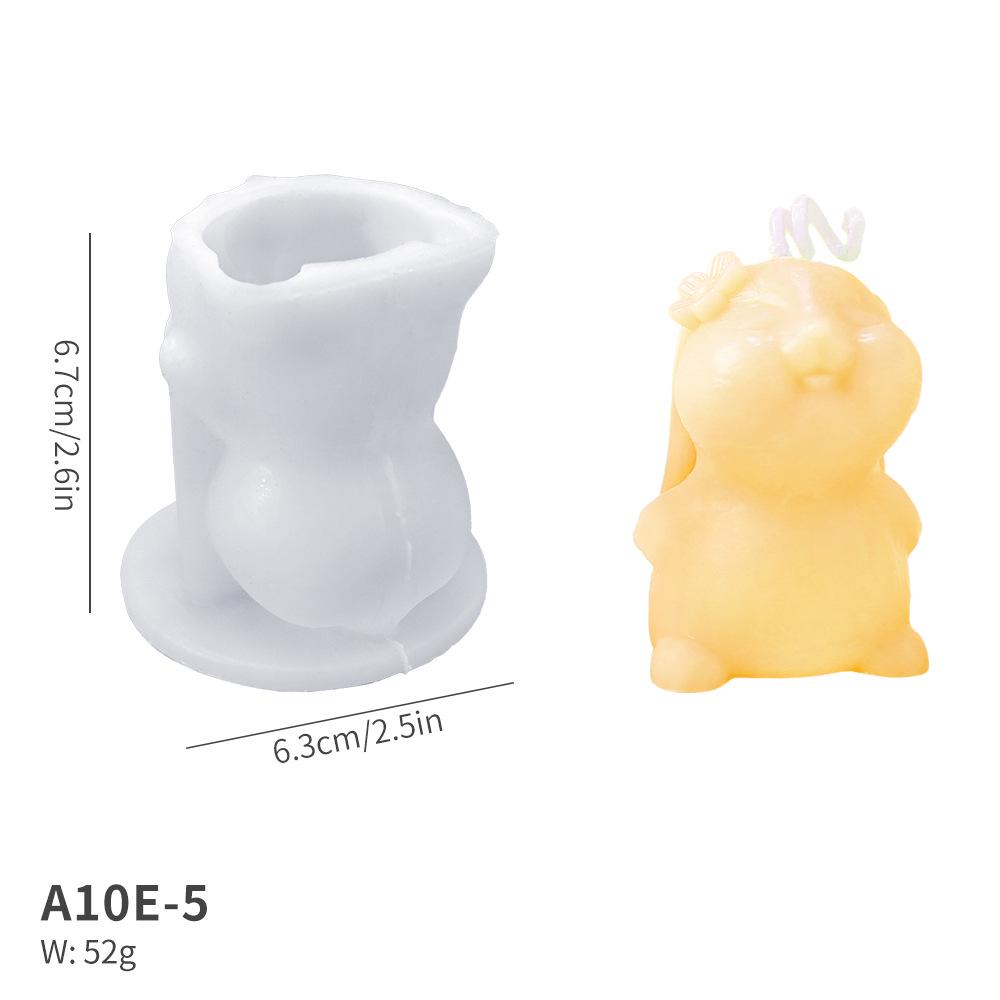 3D Cartoon Kitten & Unicorn Candle Mold Silicone Rabbit DIY Aromatherapy Epoxy Mold