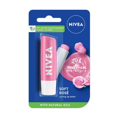 Soft Rose Lip Balm 4.8g Pack Of 1 For Glossy Smooth Lips With 24H Moisture And Natural Oils Shine Finish