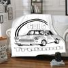 Trabant 601 Flannel Blanket Soft Warm All-Season Throw, Design for Camping, Car Travel, Hiking Sofa, Bed, Office Perfect Gift for Parties