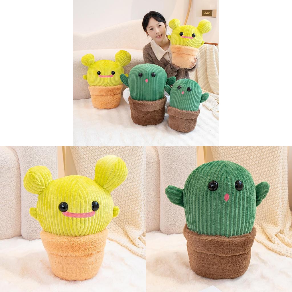 Decorazione Pianta Cactus Peluche con Fibra di Poliestere per Casa Soggiorno