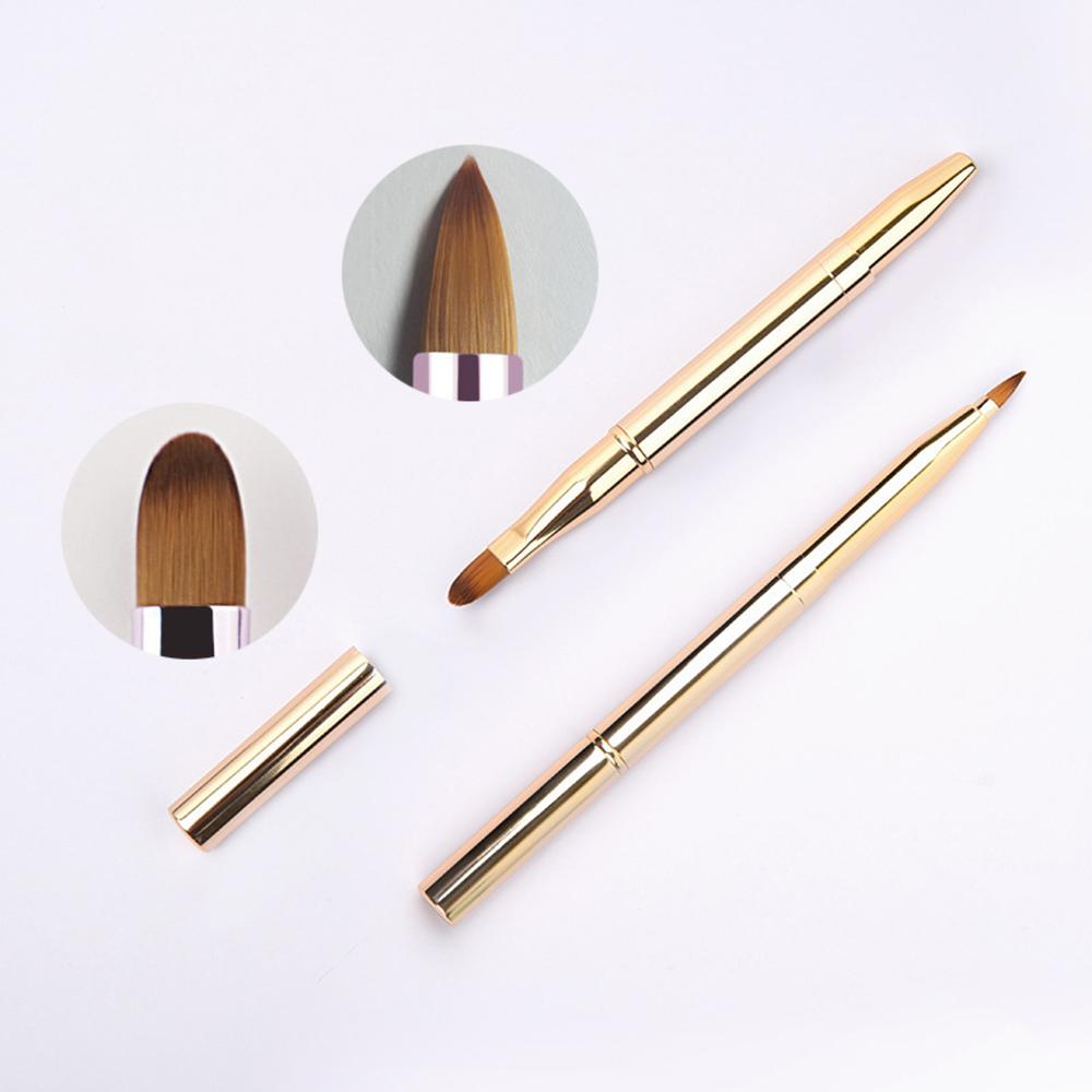 Lip Brush Telescopic Lip Brush Double Head Concealer Makeup Brush Lipstick Brush Portable Lip Brush Multi-function Makeup Tool