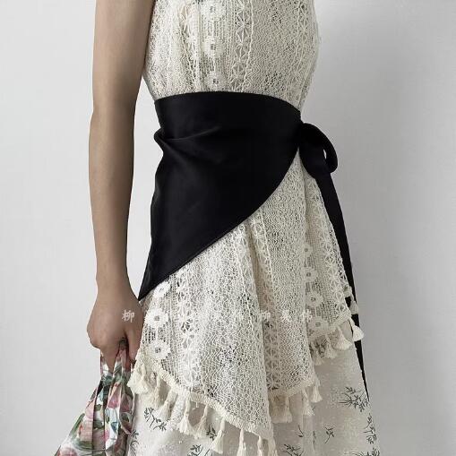 Style Bohème Mode Broderie Corset Large Ceinture Femmes Décontracté Décoratif Ceinture de Corsage à Lacets Foulard Triangulaire