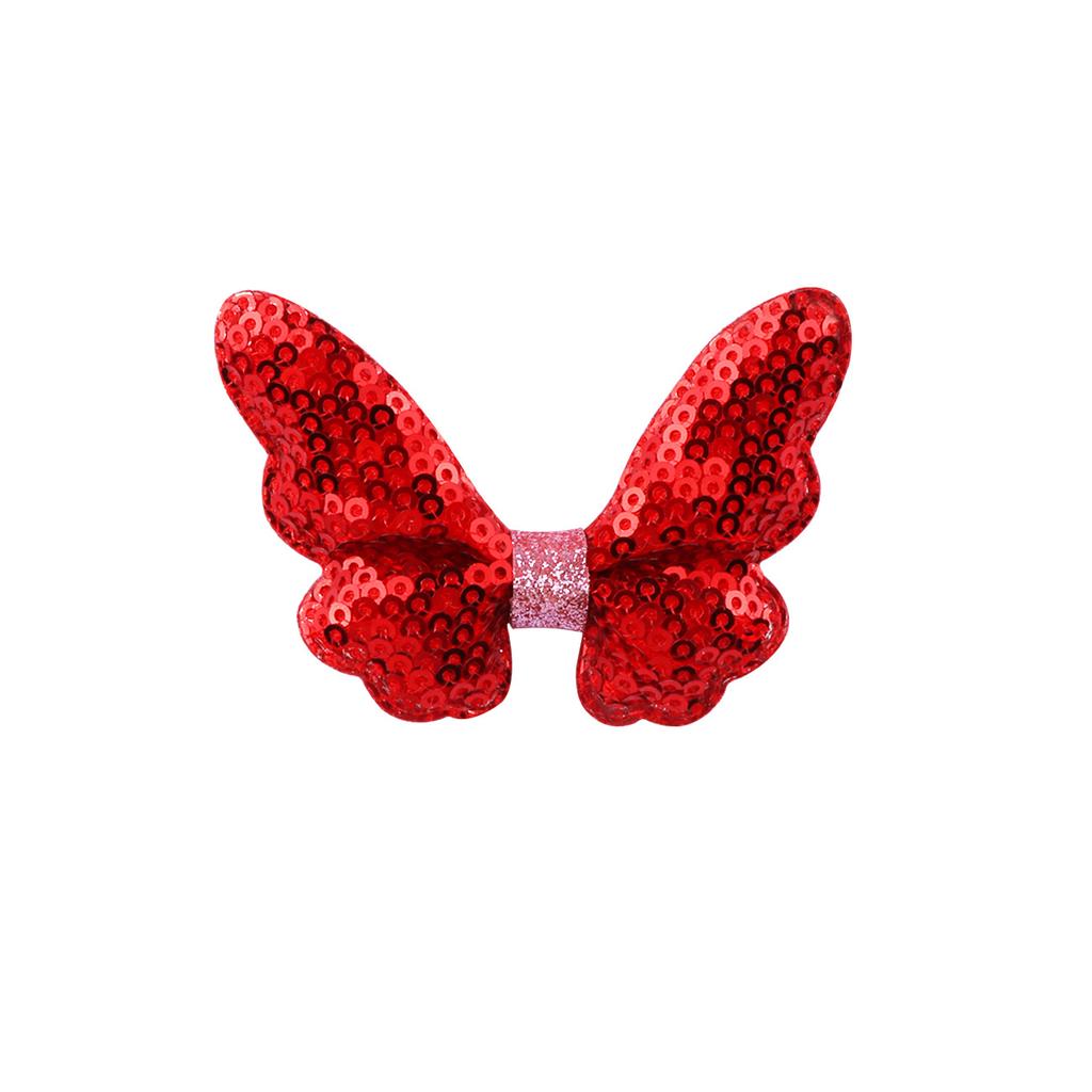 Glitter Mini Butterfly Hair Clips for Baby Girls Sparkly Colorful Hair Accessories Women Cute Small Tiny Clips Hair Accessories