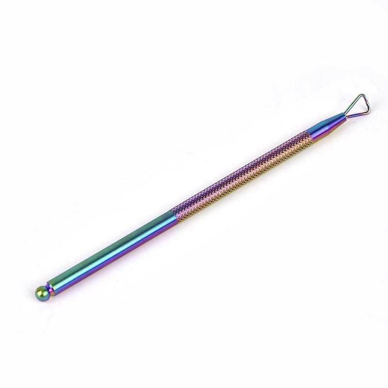 Iridescent Nail Art Manicure Set: Cuticle Nipper, Nail Clippers, Steel Pusher, Cuticle Remover