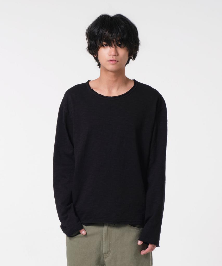 DIVEIN Cut Off Slub Long Sleeve (Black)