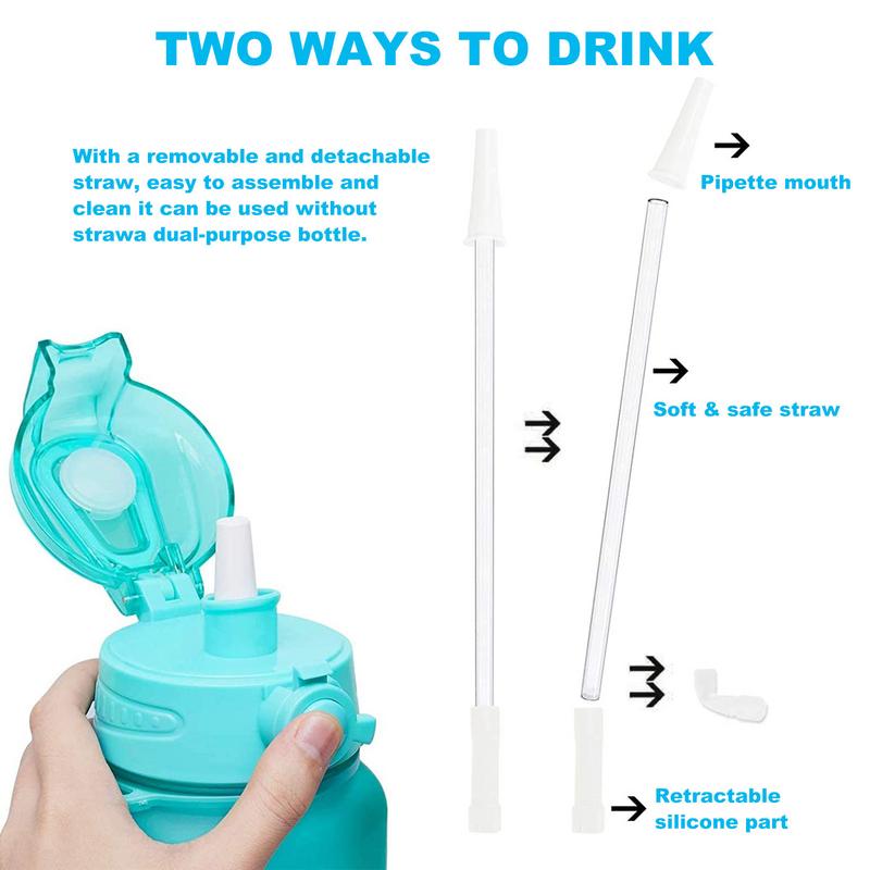 Reusable Straws for Gallon Water Bottle BPA Free Adjustable Straw Safe Harmless Adjustable Length Easy to Clean Silicone Bottom