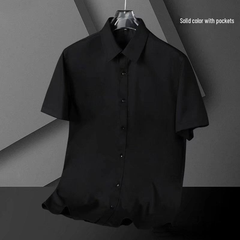 Pánská bílá košile s krátkým rukávem a černá košile s dlouhým rukávem - Stylové letní ležérní a business oblečení