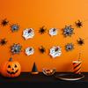 Black Halloween Spider Banner Paper Happy Halloween Decoration Spider Web Hanging Flag  Festive