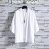 2025 Summer Men's Ice Silk Sun Protection Dao Robe Hanfu: Casual Seven-Sleeve Cardigan Jacket