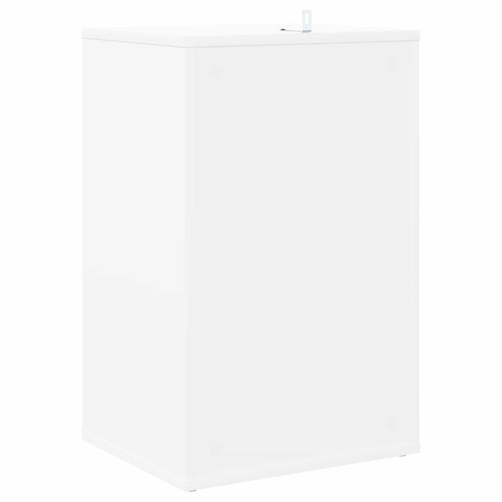 Record Storage Cabinet White 38 X 33 X 61 Cm Engineered Wood