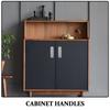 2Pairs Self-Stick Cabinet Handles Rugged Plastic Adhesive Pulls for Kitchen Bathroom Living Room Cabinets Freezer Balcony Door