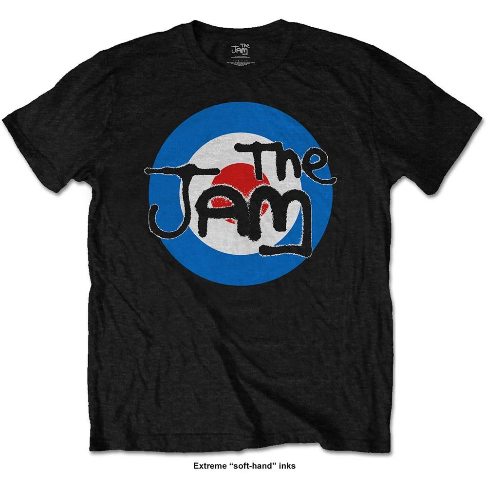 The Jam T Shirt Spray Target Logo Official Mens Black Mod Classic Rock Unisex S