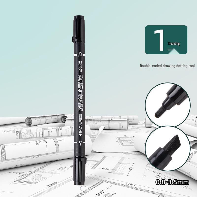 

Двусторонний черный маркер для рисования Jin Wannian для архитектурного дизайна