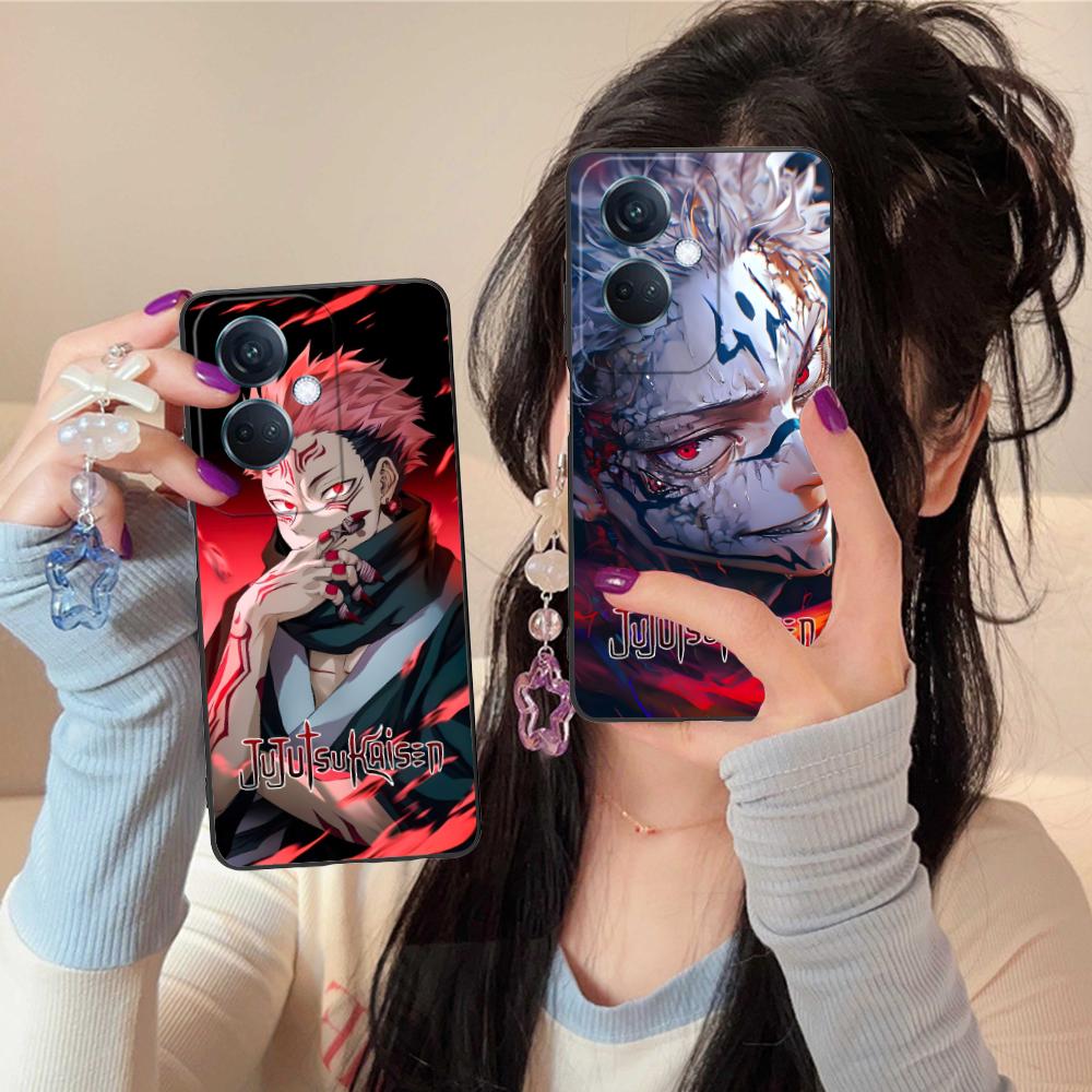 Jujutsu Kaisen Sukuna Mobile Phone Case for OPPO Reno 14 13 12 11 10 9 8 7 6 5 F T Pro 5G Colorful Printing Cover Cover Pretty