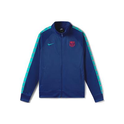 Giacca da allenamento da calcio per tifosi FC Barcelona da uomo capispalla blu reale intenso CW6045-455