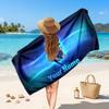 Asciugamano da Spiaggia Personalizzato BIRMINGHAM CITY, Stampa Testo Nome Personalizzato, Asciugamano Morbido ad Asciugatura Rapida con Logo Calcio, Regalo per le Vacanze