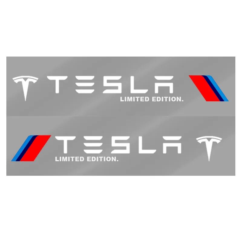 

Car Body Decoration Stickers Door Personalized Sporty Car Stickers for Tesla Model 3 Y X S 2016-2020 TM3 TMX Wheel Center Caps белый