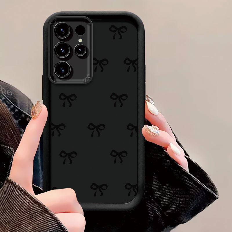 Simple Bow Pattern Phone Case Suitable for Samsung for Galaxy S26 S25 S24 S23 S22 S21 S20 FE Ultra Plus 5G Anti Drop Back Cover