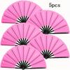 5 szt. Duże wachlarze, Używane do Tańca Rzędowego Składane Wachlarze do Tańca Ręcznego, Składane Wachlarze Dekoracyjne na Imprezy i Święta, Prezenty na Imprezy Domowe
